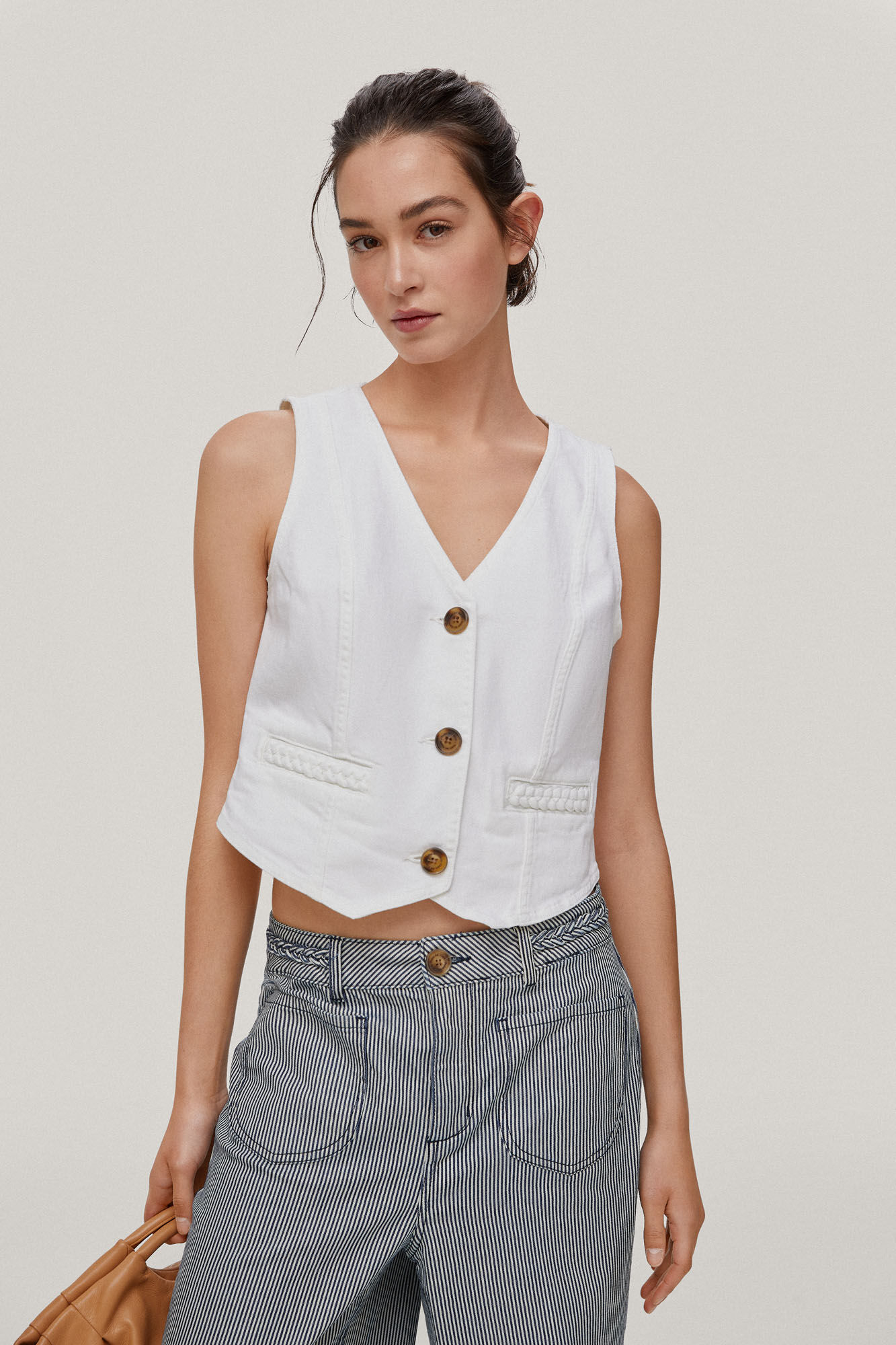 Colete jeans - Cru