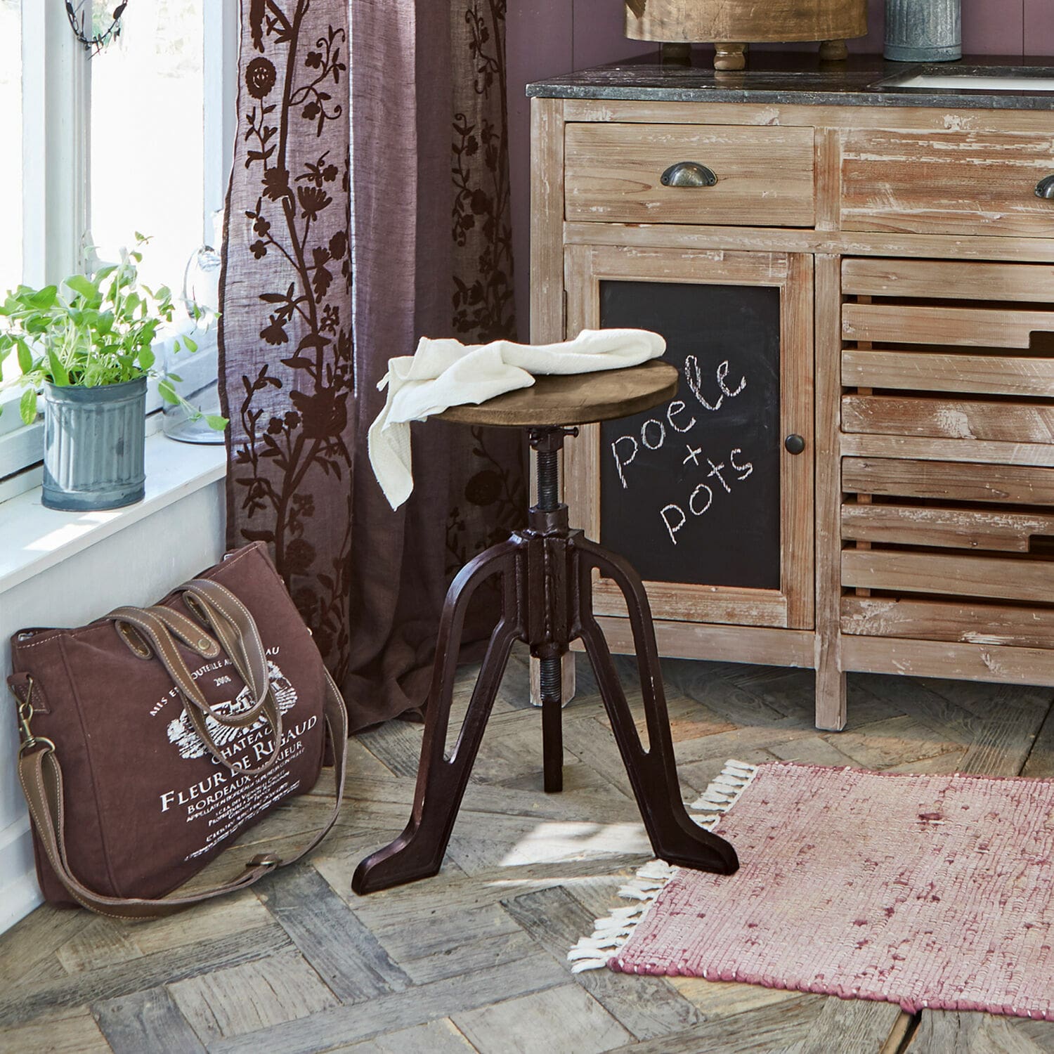 Hocker Tex braun