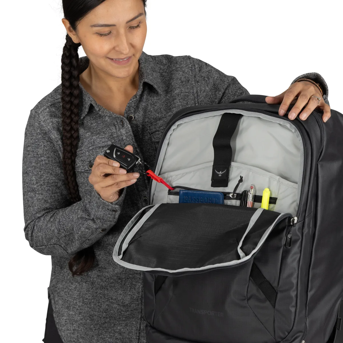 Osprey Transporter Wheeled Carry On Raven Black/black