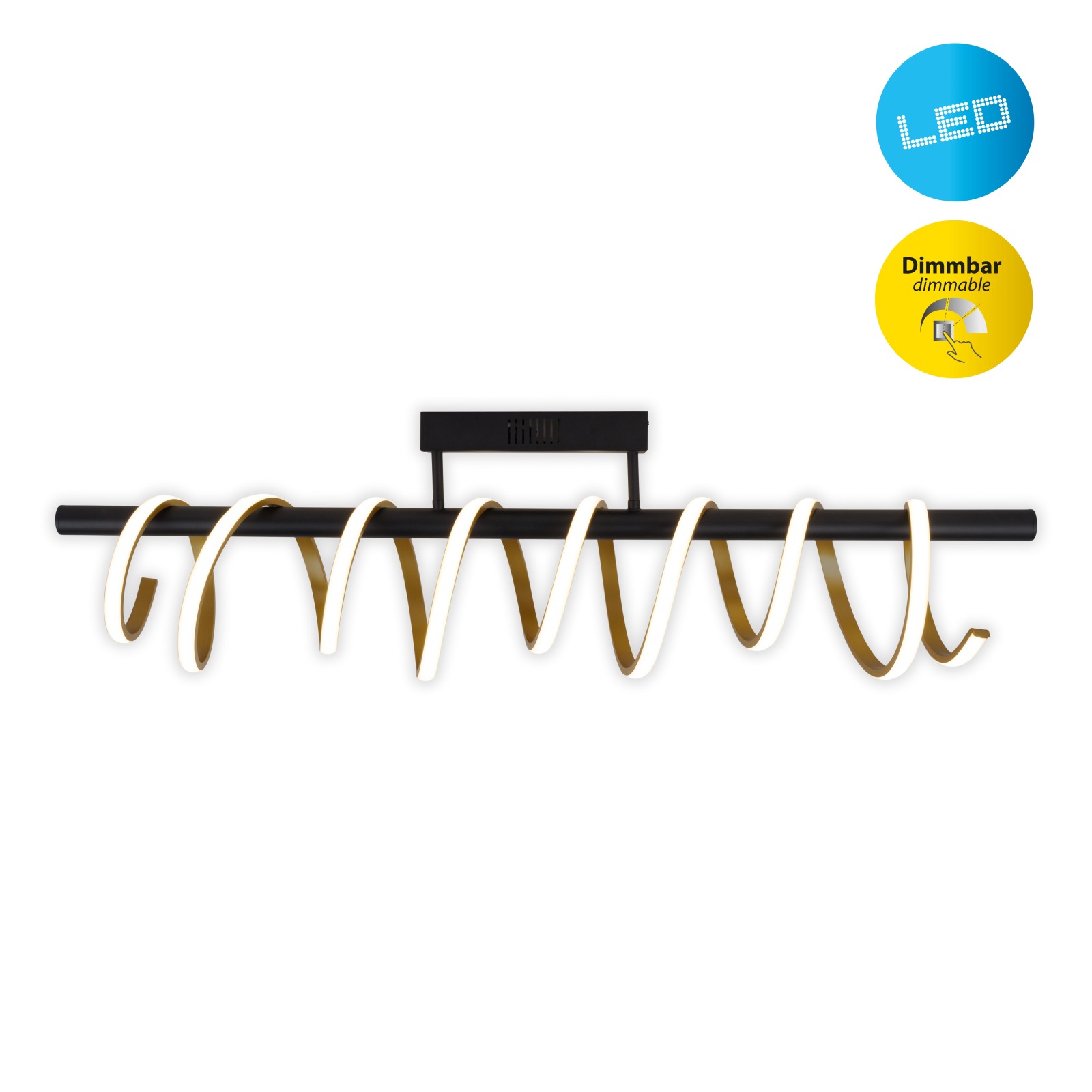 LED-Deckenleuchte BELLEZA - gold - dimmbar