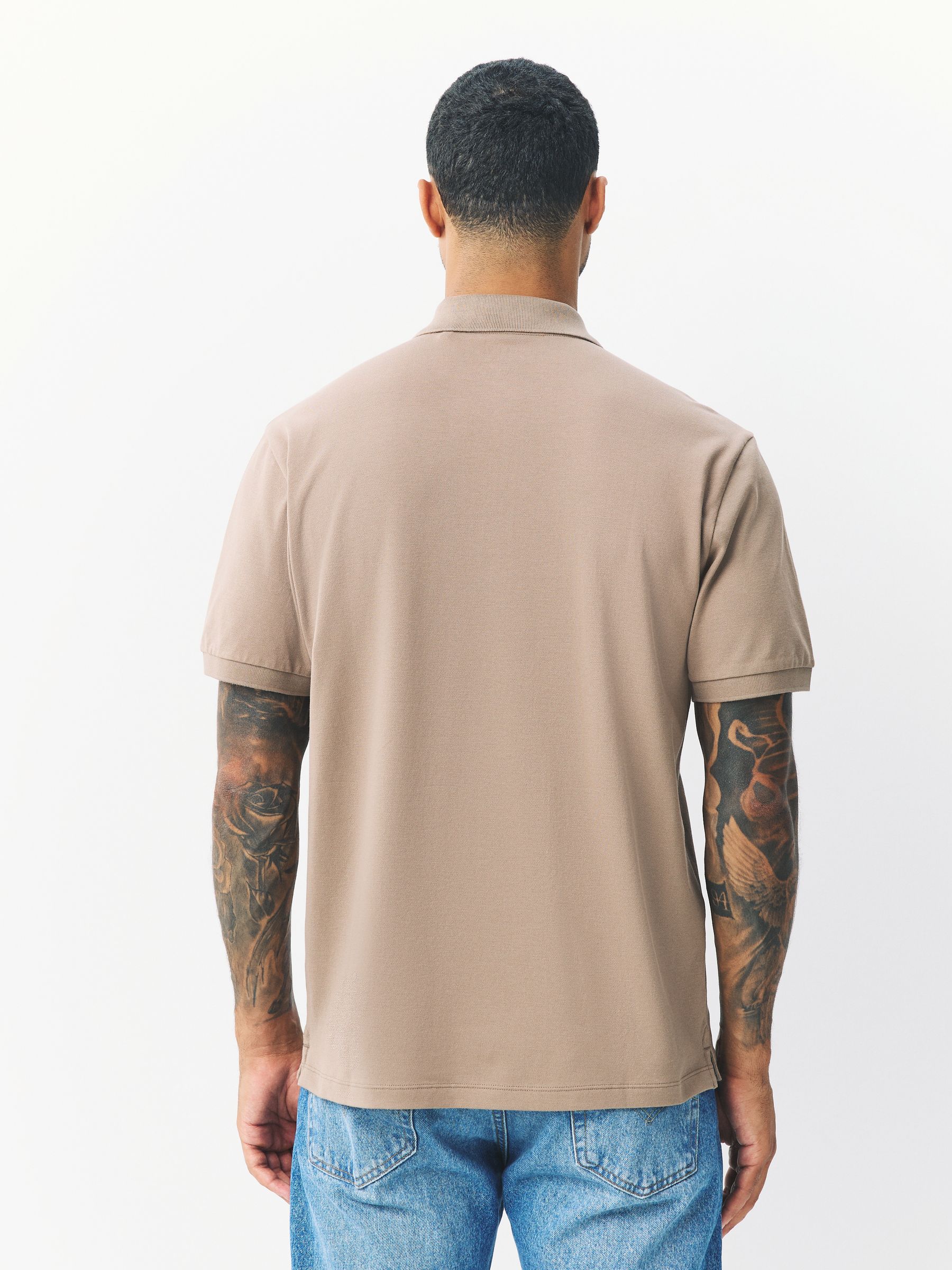 Neutraal - Normale Pasvorm - Long-Sleeve Pique Polo Shirt