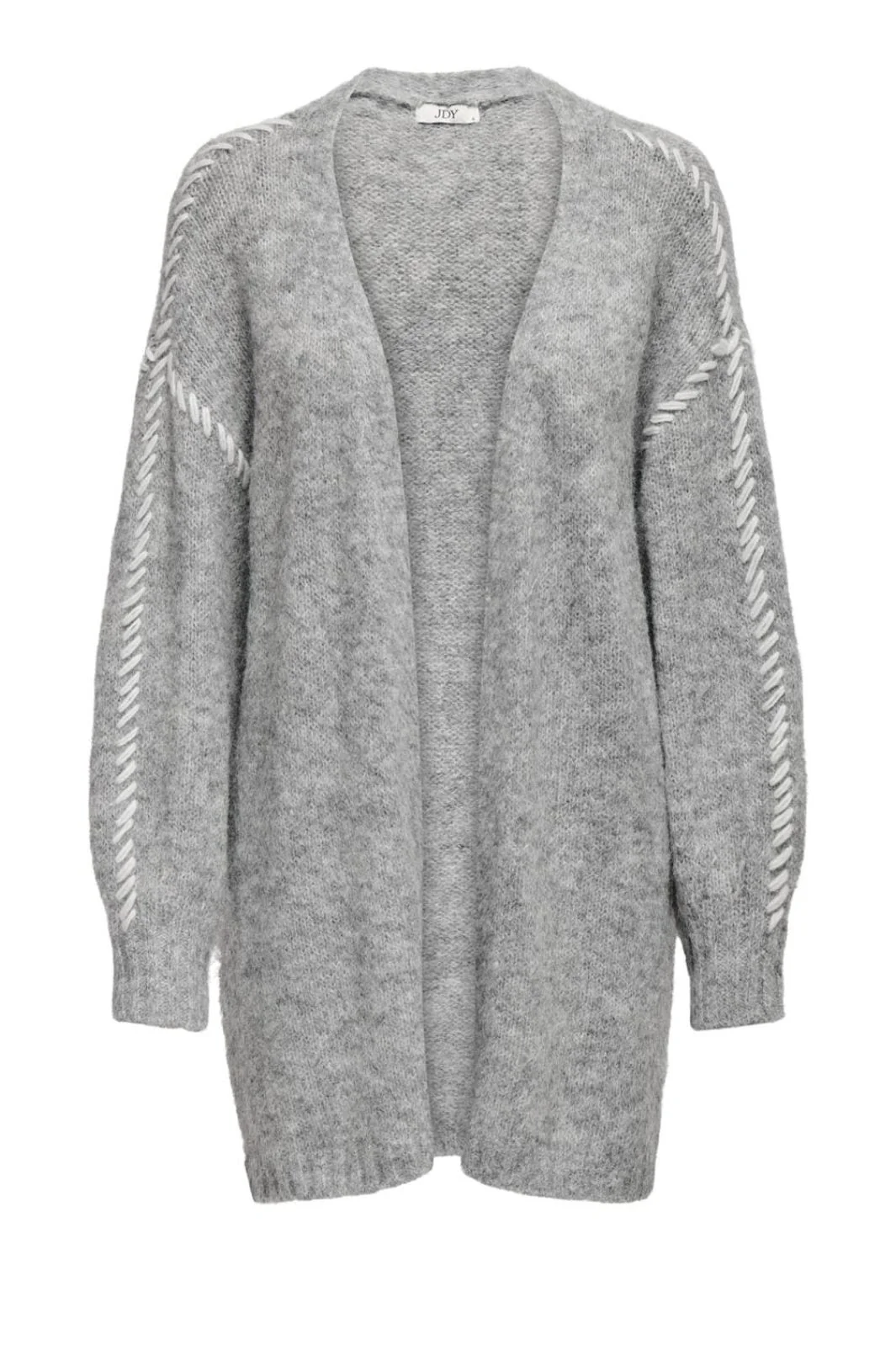 JDY Jdyzoey Life L/S Stitch Cardigan Knt 4638696 light grey melange w birch stitch