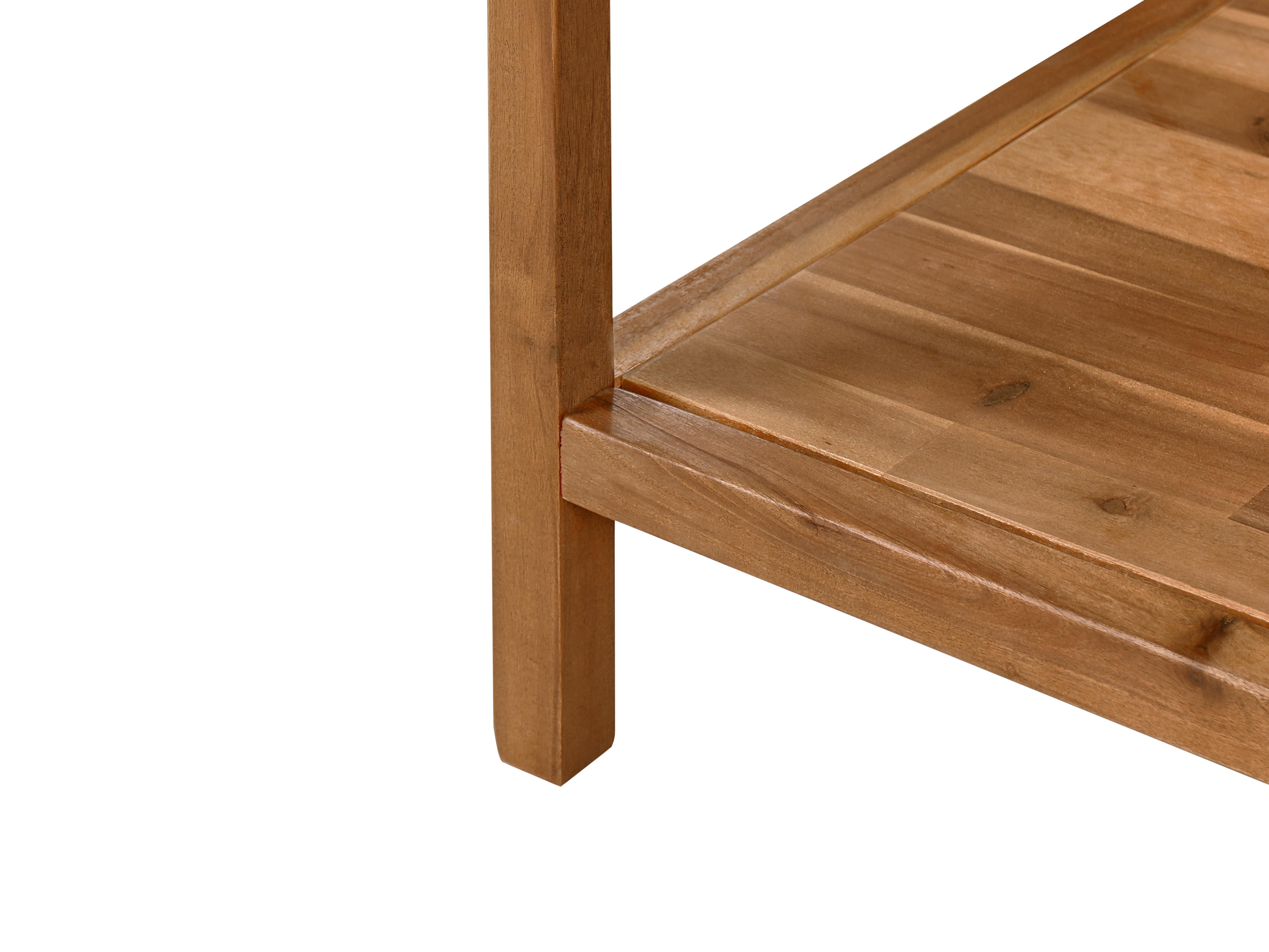 Tuin kookeiland met spoelbak VENOSA Acaciahout Bruin/zilver