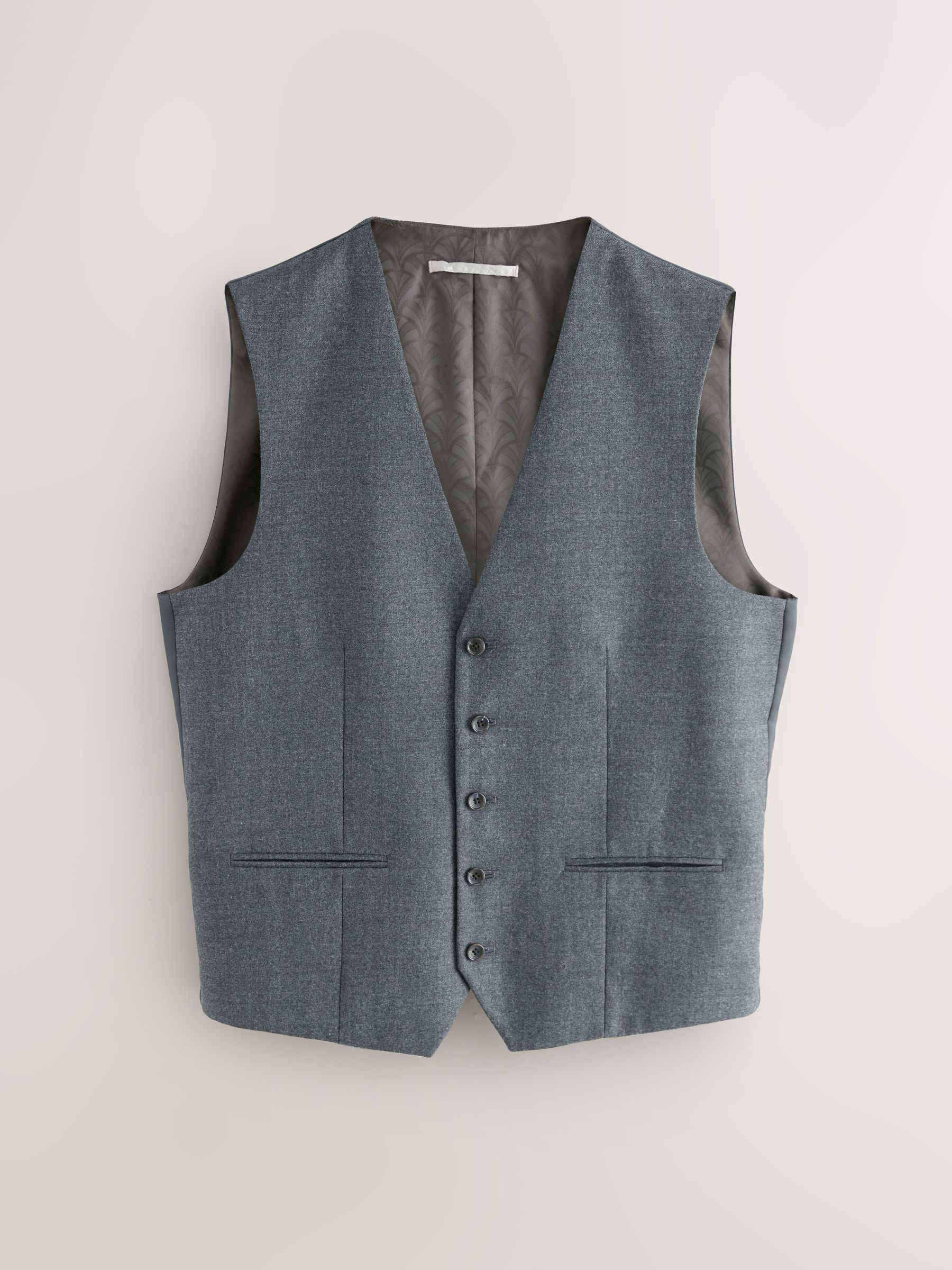 Grijs - Merino Wool Blend Suit Waistcoat