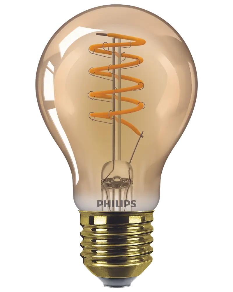 PHILIPS Filament 4W A60 E27 Gold dæmpbar