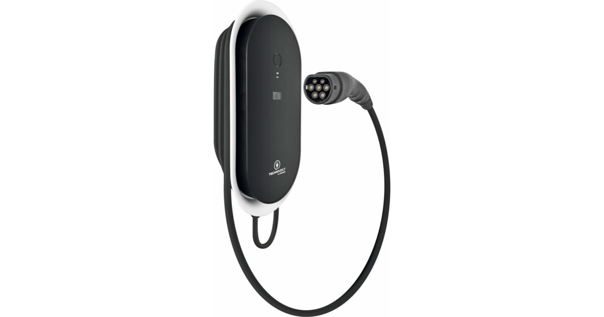 TechniSatTECHNIVOLT 1100 S   MIG 11 KW T2 laadpaal  (Zwart/wit, 11 kW, 5 m kabel, RFID, MID-energiemeter, LAN, WLAN, 4G)