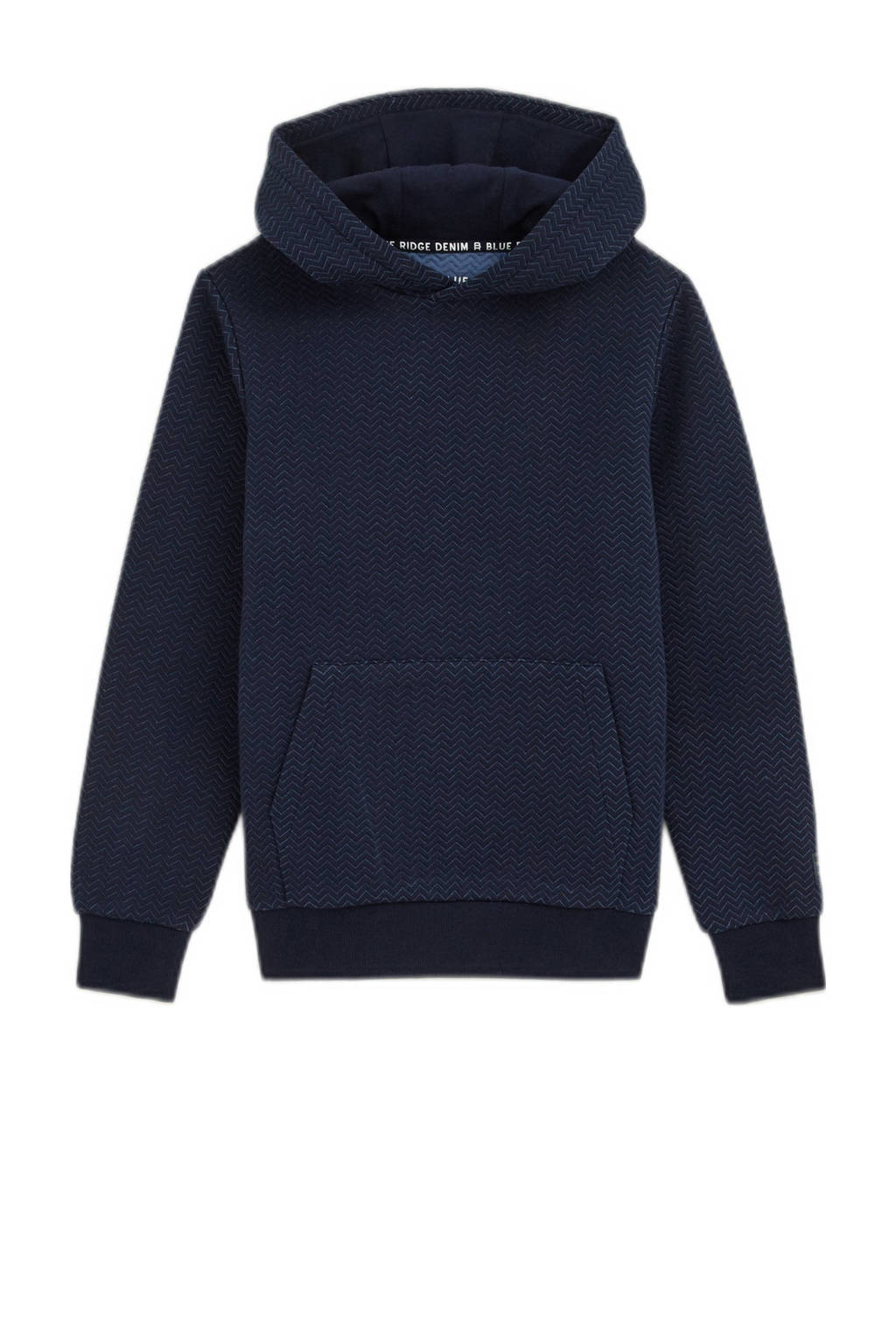 WE Fashion sweater met all over print donkerblauw