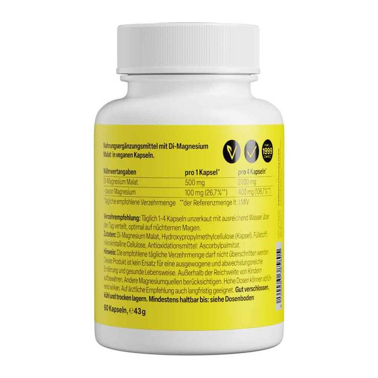 Zeinpharma Di-Magnesium Malat 100 mg Kapseln, 60 St