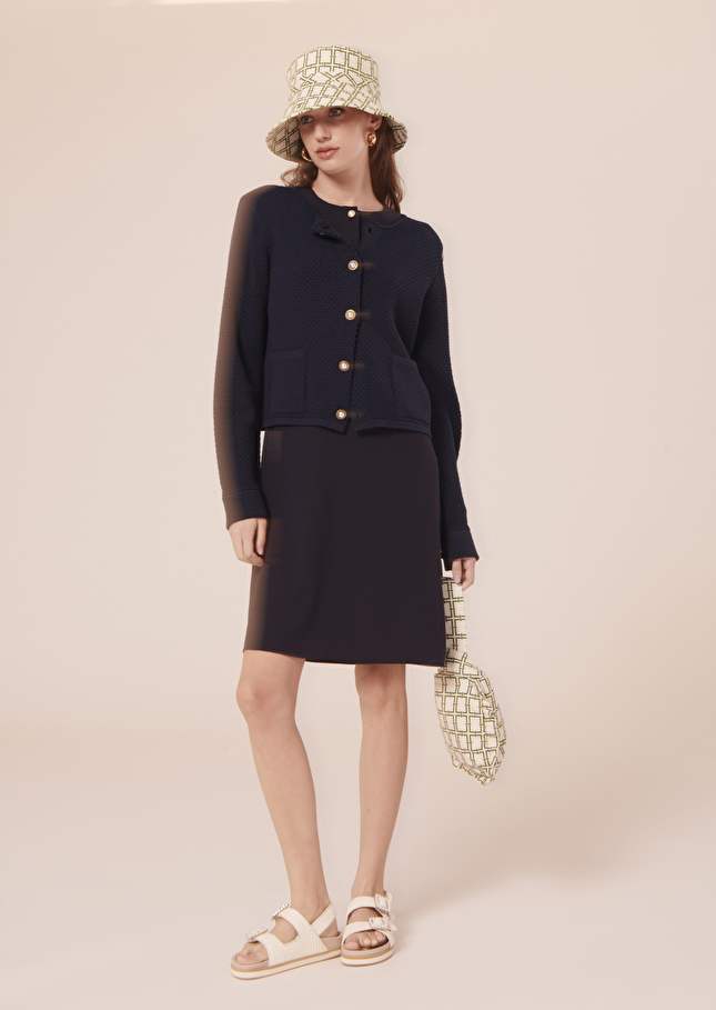 Robe Roucoulebleu nuit en crêpe