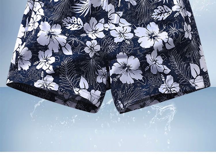 Stone Leo - Shorts met trekkoord en print