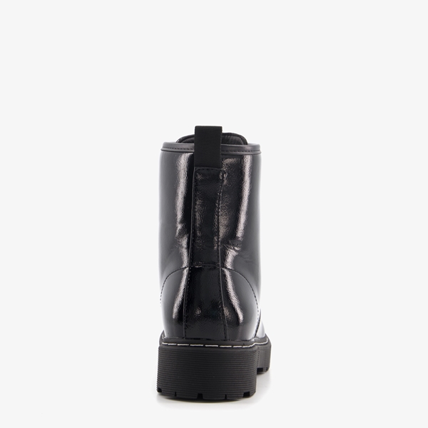 Blue Box dames lak veterboots zwart