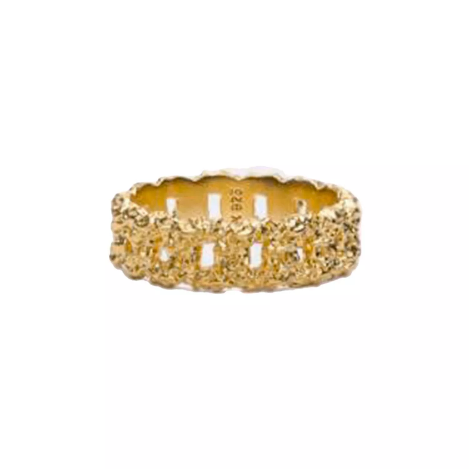 IX Studios Crunchy Curb Ring 22 kt. Forgyldt Sølv DMN0309GDHA