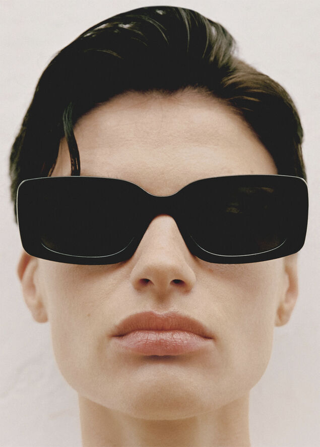 MANGO Acetate frame sunglasses Black