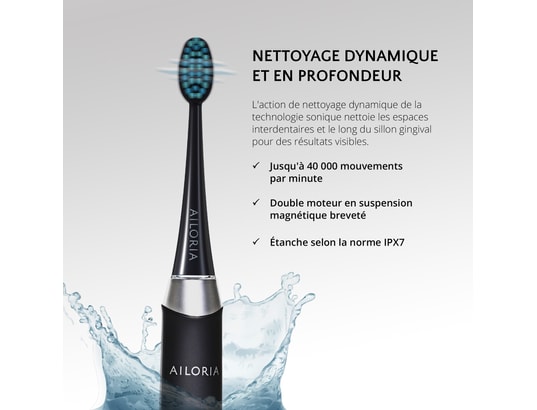 AILORIA - Shine bright set brosse à dents à technologie sonique usb