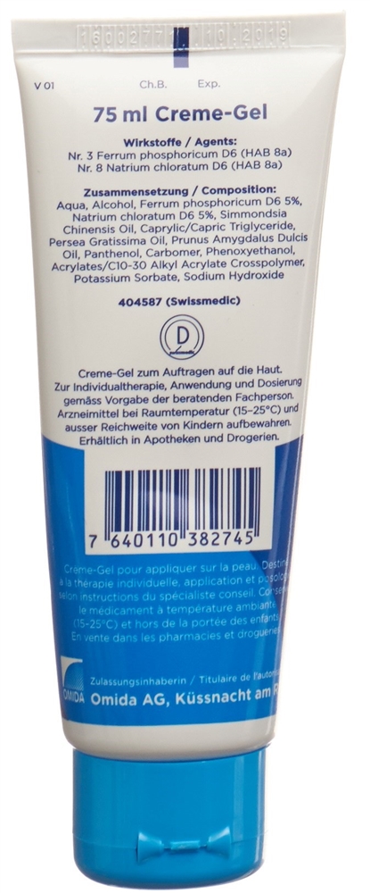Omida Nr3&8 Ferrum phosphoricum plus Creme-Gel<br>75 ml, Tube, Gel