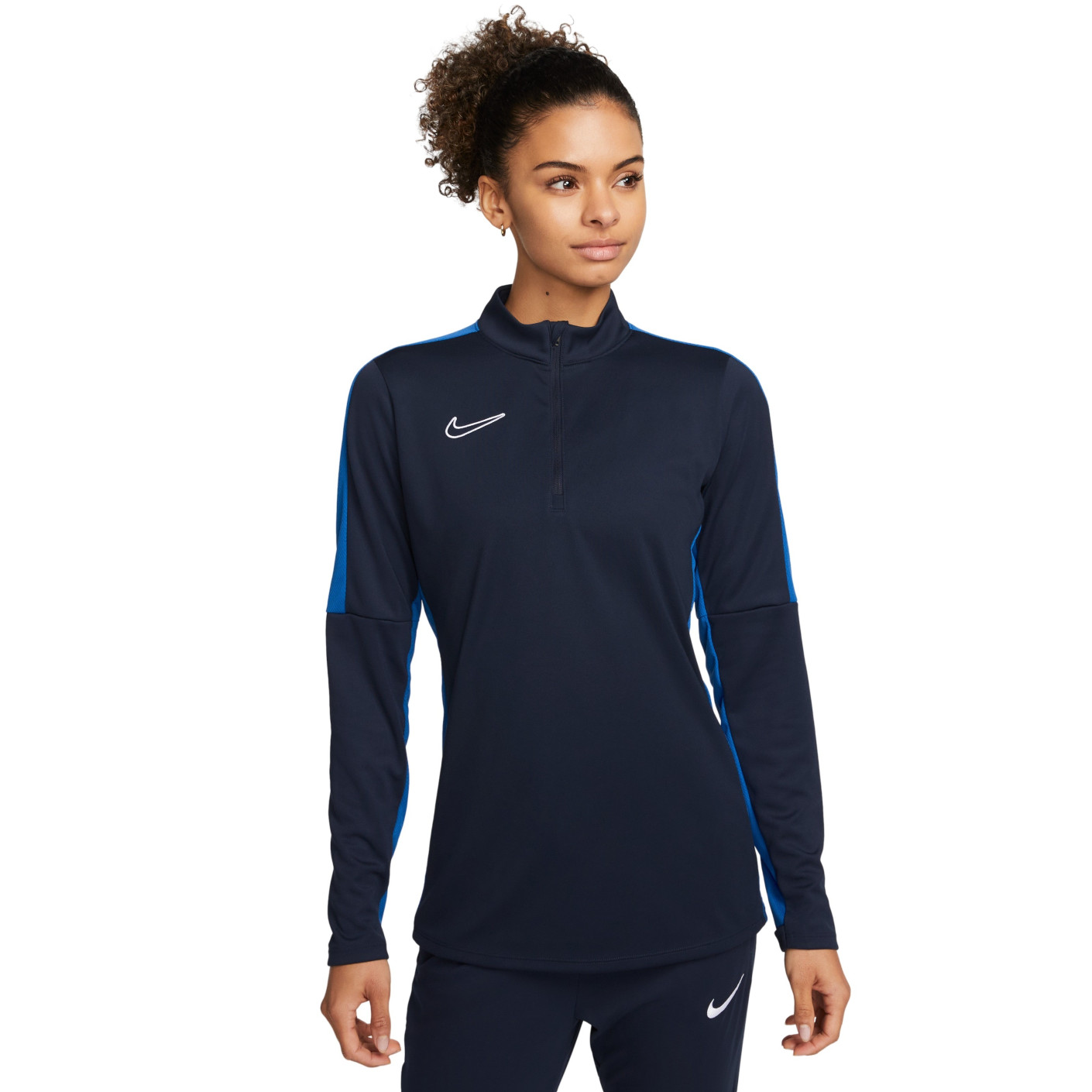 Nike Dri-FIT Academy 23 Trainingstrui 1/4-Zip Dames Donkerblauw Blauw Wit