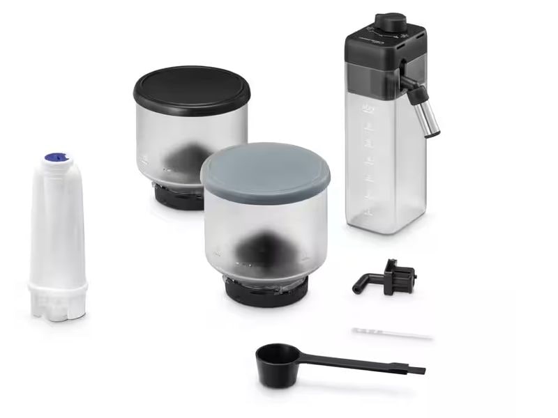 De'Longhi Kaffeevollautomat Rivelia EXAM440.55.G Pebble Gre Kaffeevollautomat mit intuitiv bedienbarem 3.5-Zoll-Farbdisplay