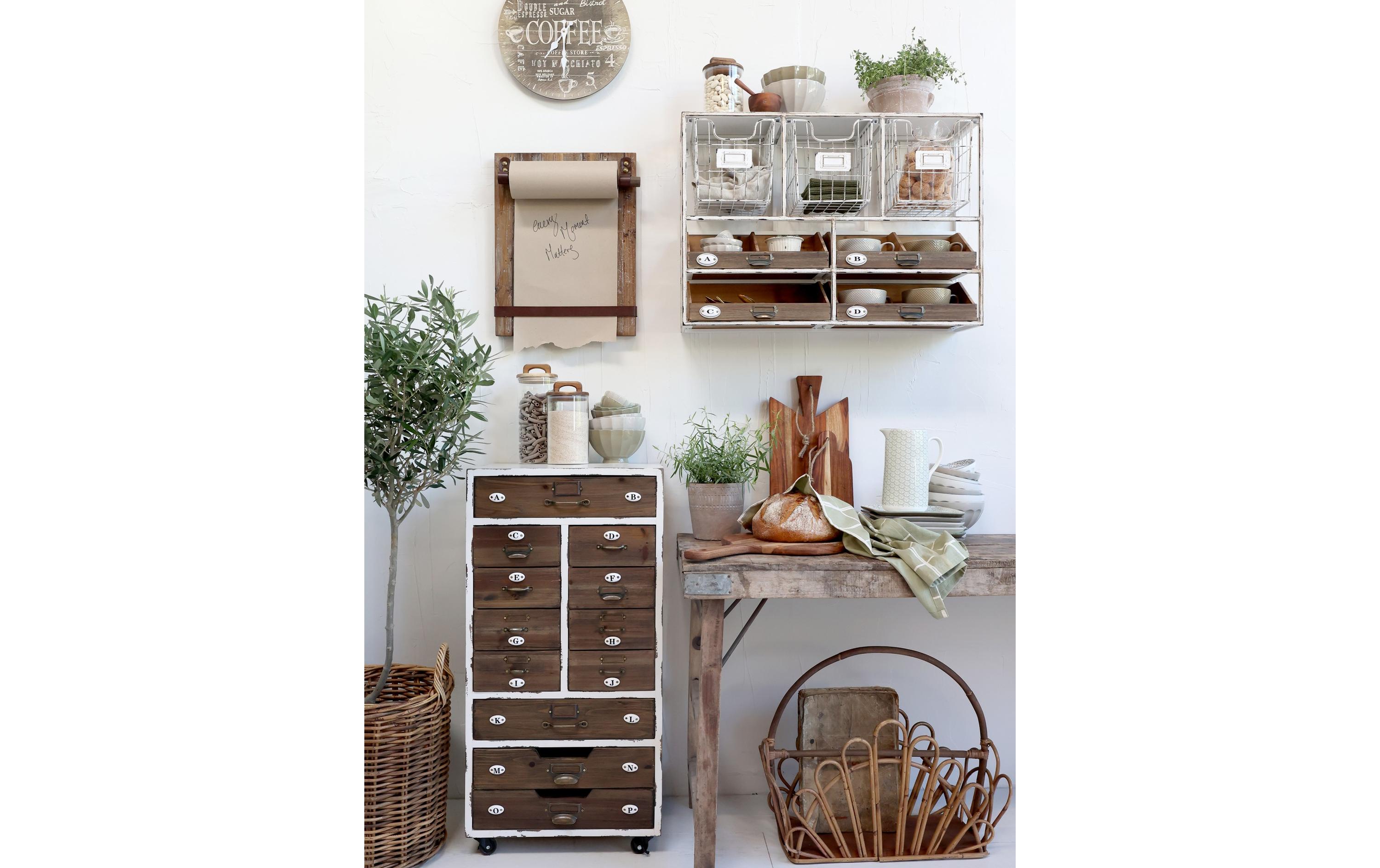 Wandregal mit Schubladen 50.5 x 71.5 x 1 cm, Braun<br>Schweberegal