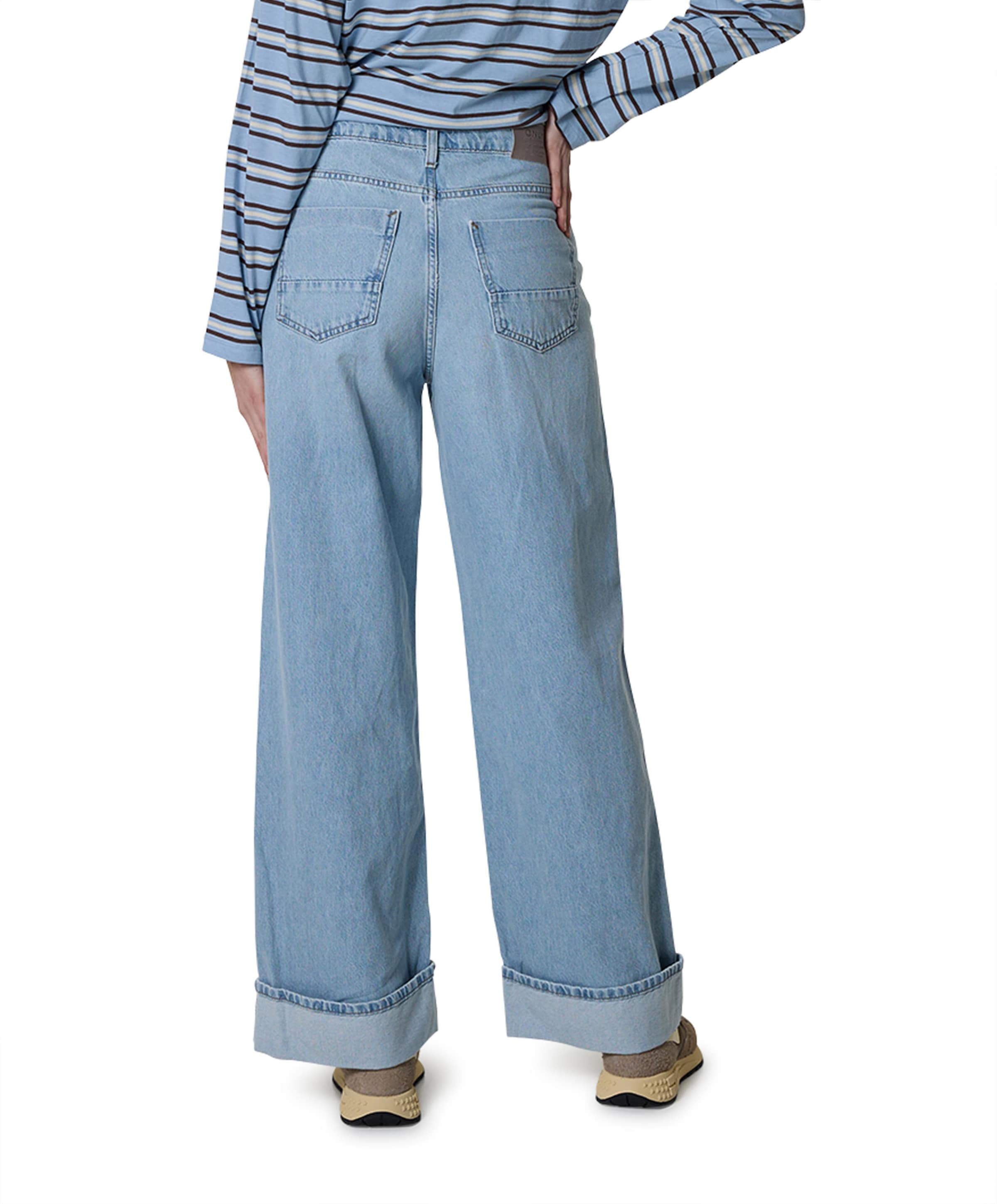 Only ONLHOPE HW WIDE FOLDUP CRO315 dames jeans blauw