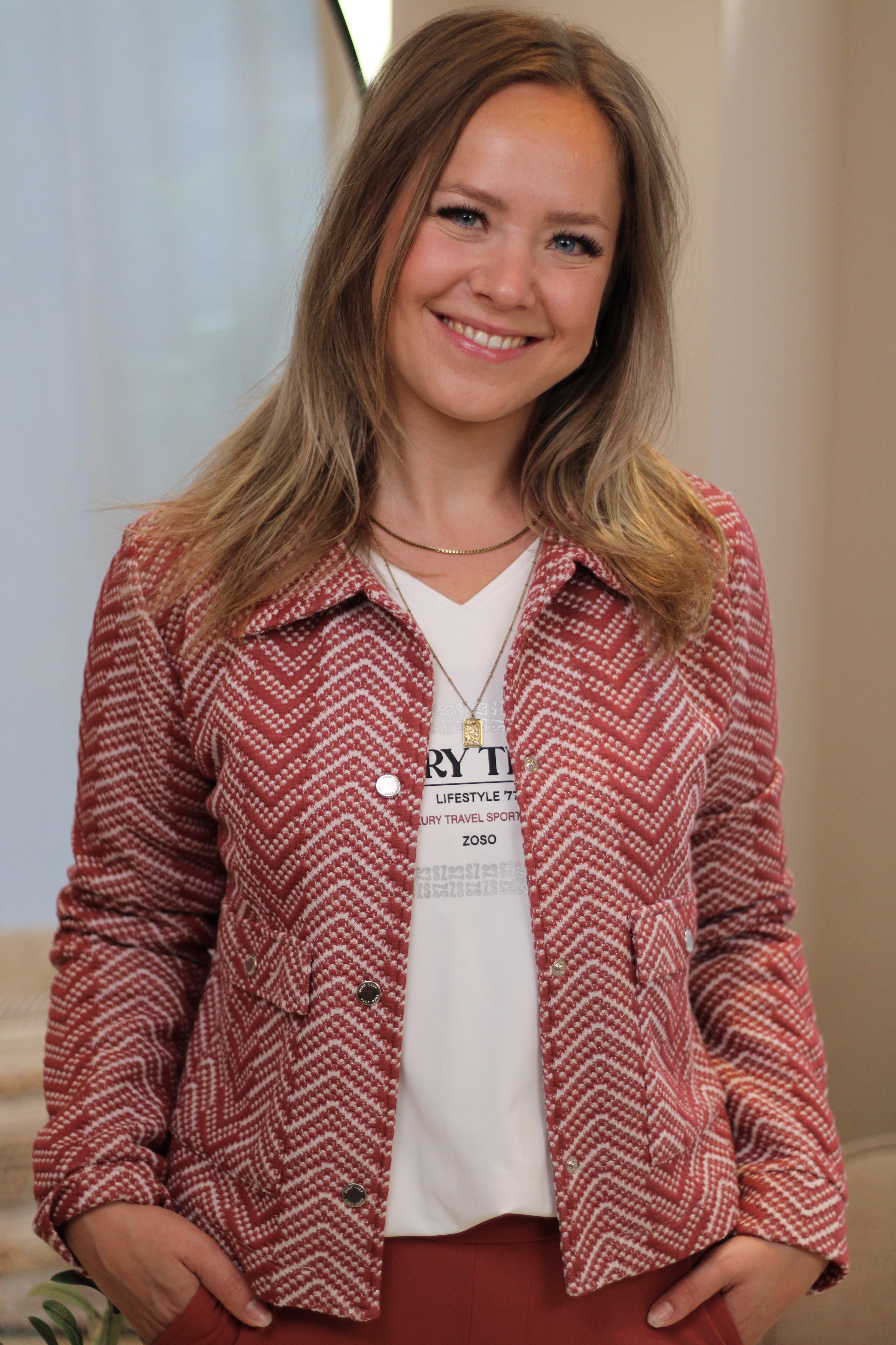 Zoso - Janine Fancy Jacquard Jacket - Marsala