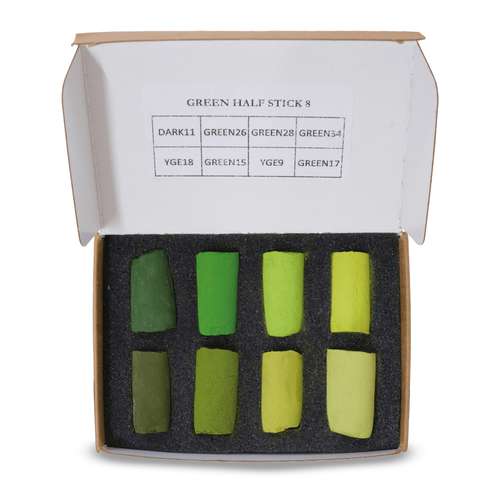 UNISON COLOUR Soft-Pastellkreiden, 8er-Sets, halbe Kreiden