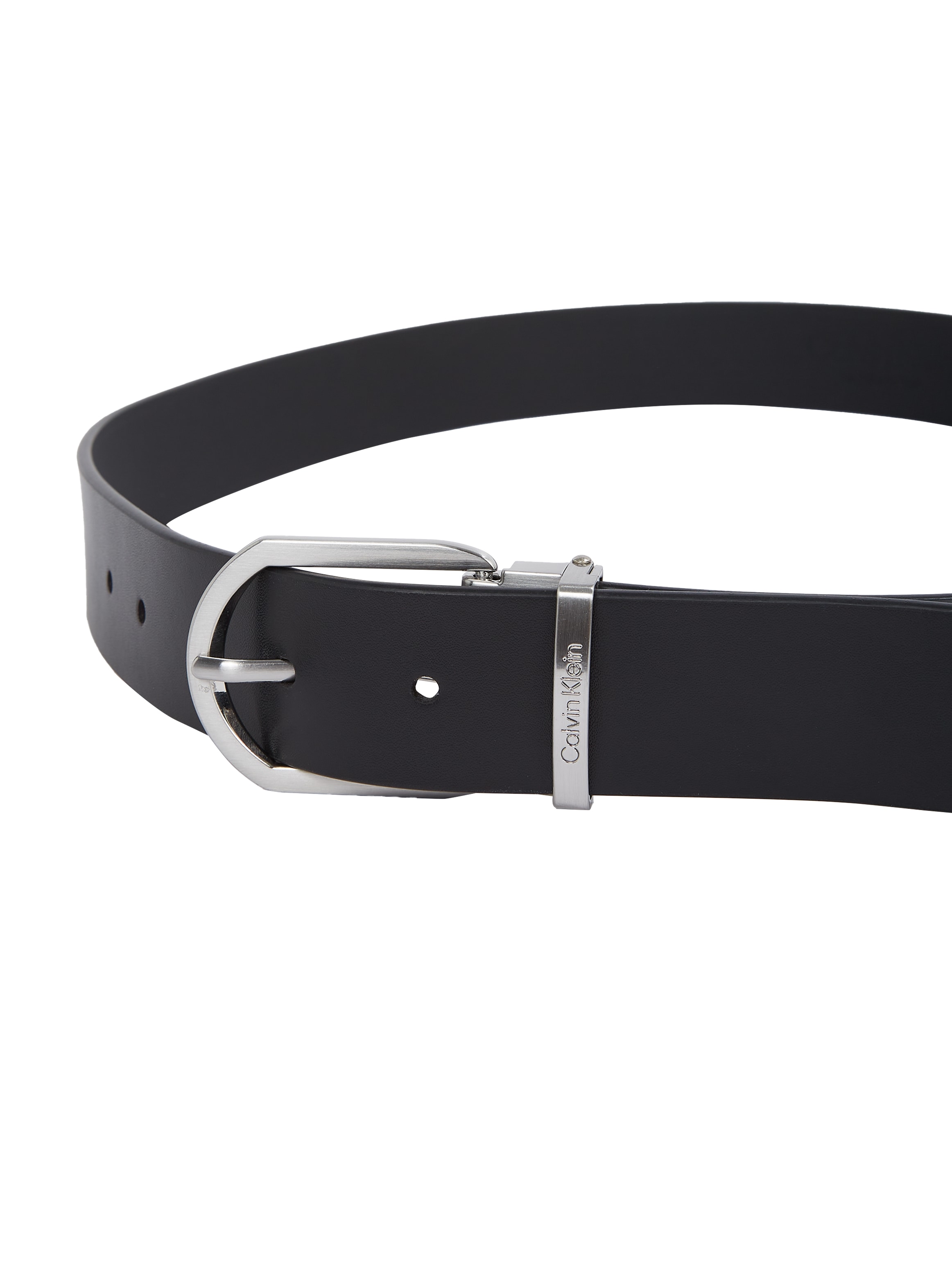 Calvin Klein Ledergürtel »ADJ CASUAL ROUND 35MM« mit Logoprägung