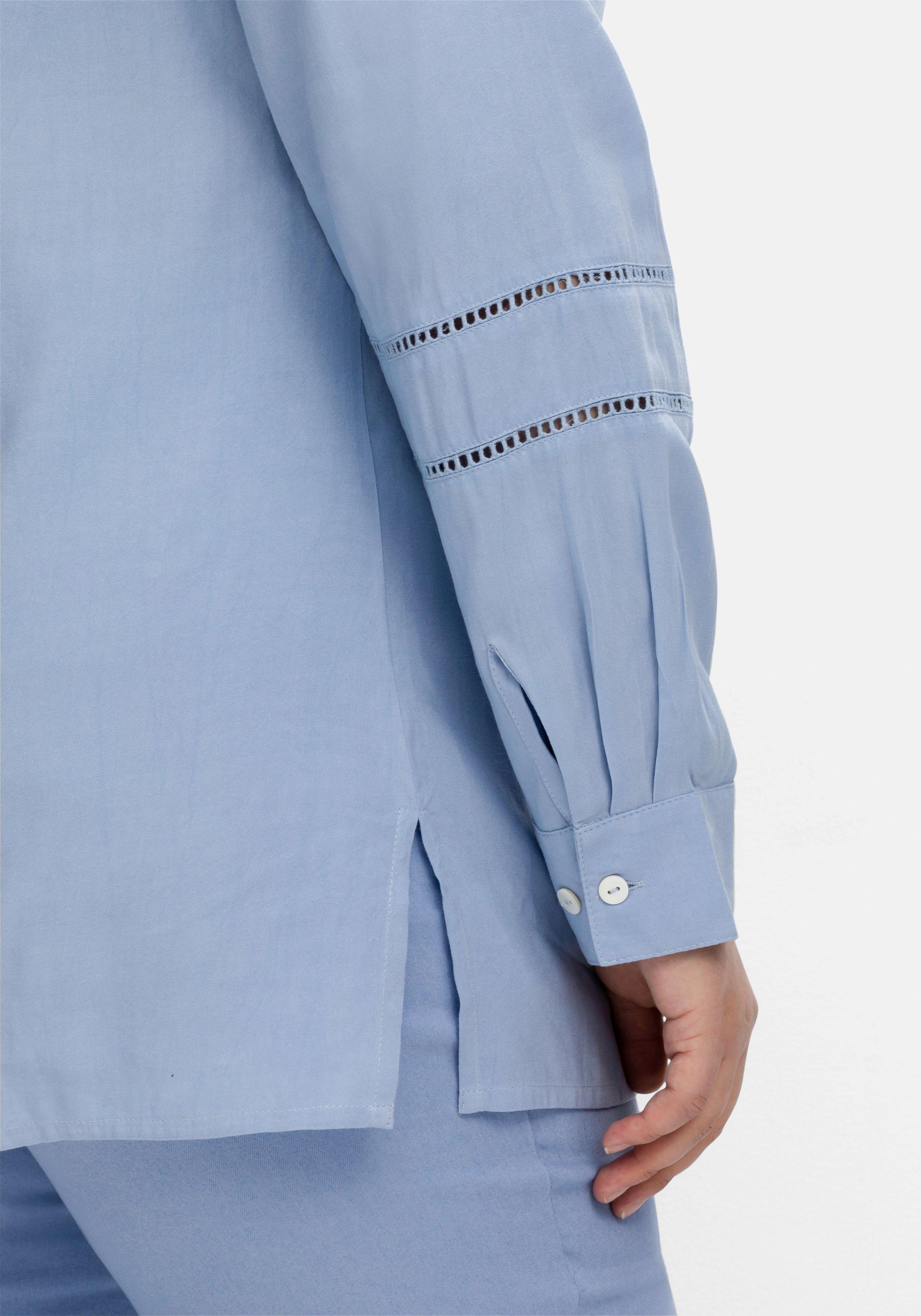 Hemdbluse mit Lochmuster-Details