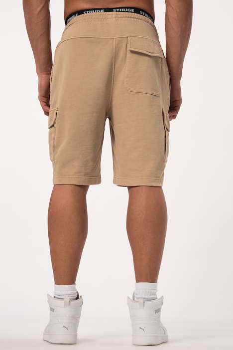 STHUGE Cargo-Bermuda, Elastikbund, Sweat, Relaxed Fit,bis 8 XL
