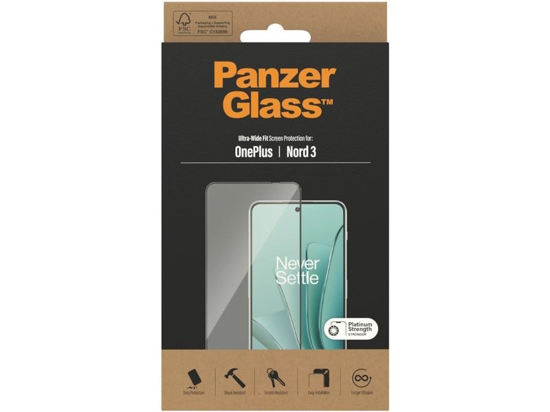 Panzerglass Displayschutz Ultra Wide Fit Nord 3 Display-Schutzfolie für das OnePlus Nord 3