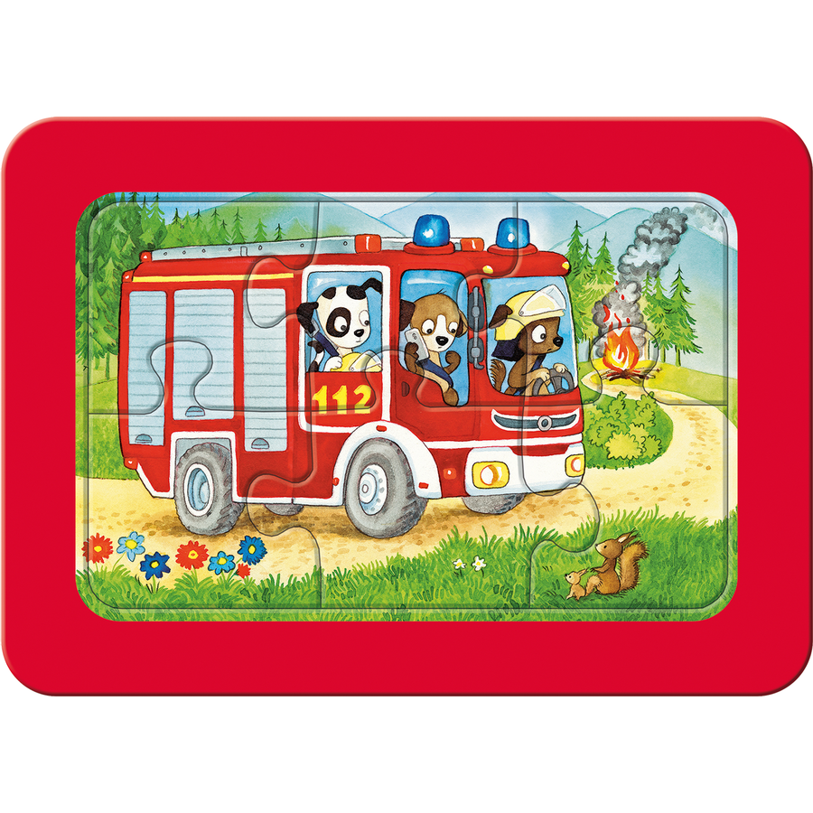 Ravensburger My first Puzzle - Rahmenpuzzle Tiere im Einsatz, 3x6 Teile