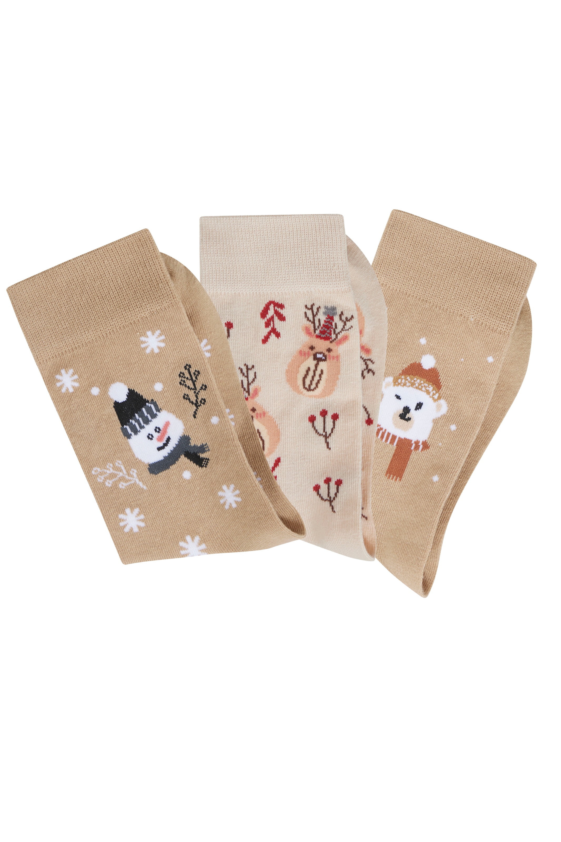 H.I.S Basicsocken Packung, 3 Paar tlg. mit lustigen Weihnachtsmotiven