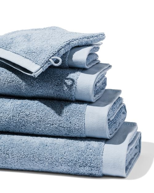 gant de toilette qualité hôtelière extra douce bleu glacier