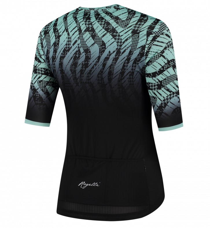 Rogelli Animal Jersey til Kvinder - Sort/Turkis
