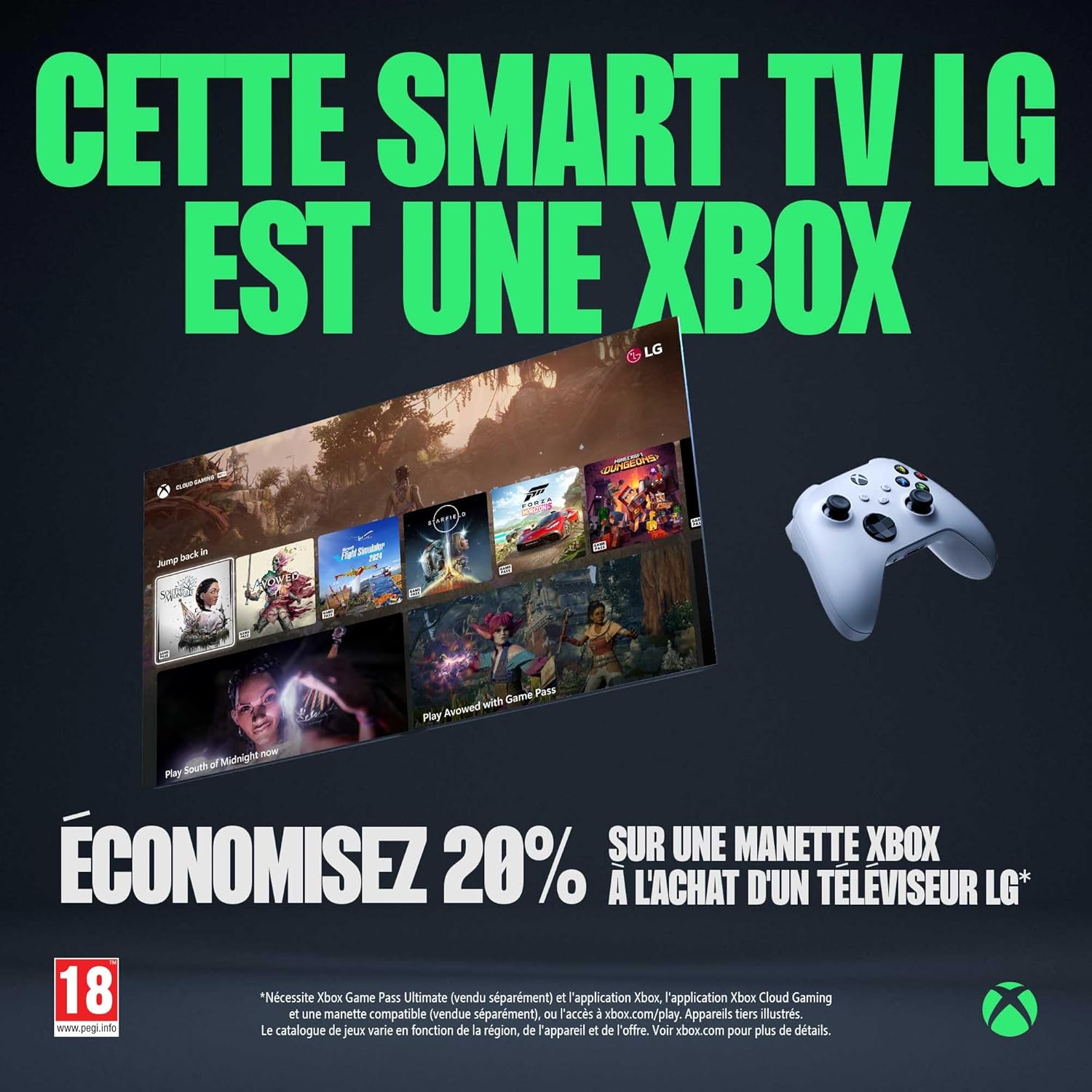 LG TV UHD AI 2025 | 43UA73 | 43'' (108cm) | 4K UHD | HDR10 |webOS 25 | Alexa, Google Assistant | Netflix Disney+ Canal+ Prime Video | AirPlay 2 [Classe énergétique G]