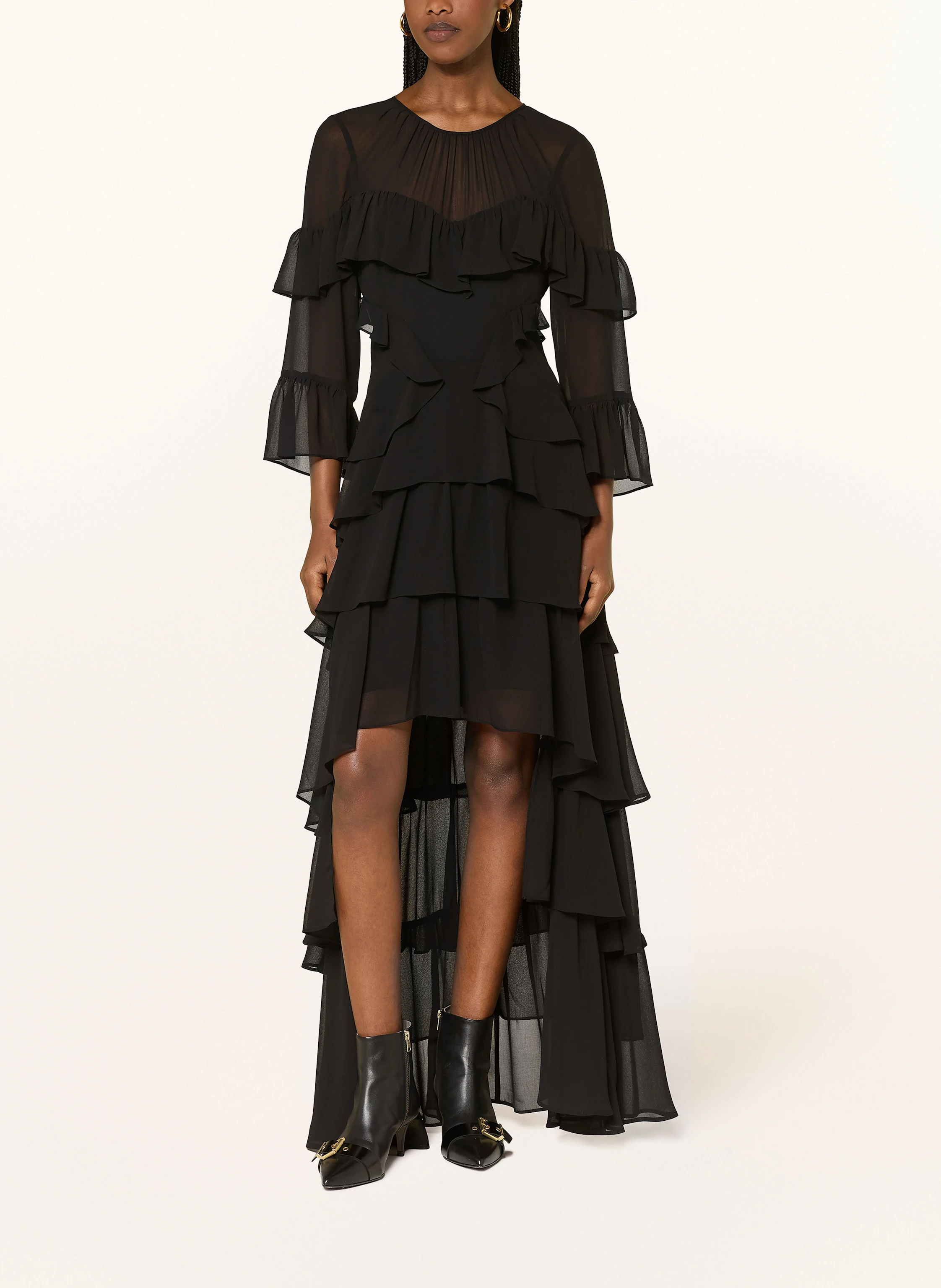 ALLSAINTS Kleid NAT mit Volants und 3/4-Arm