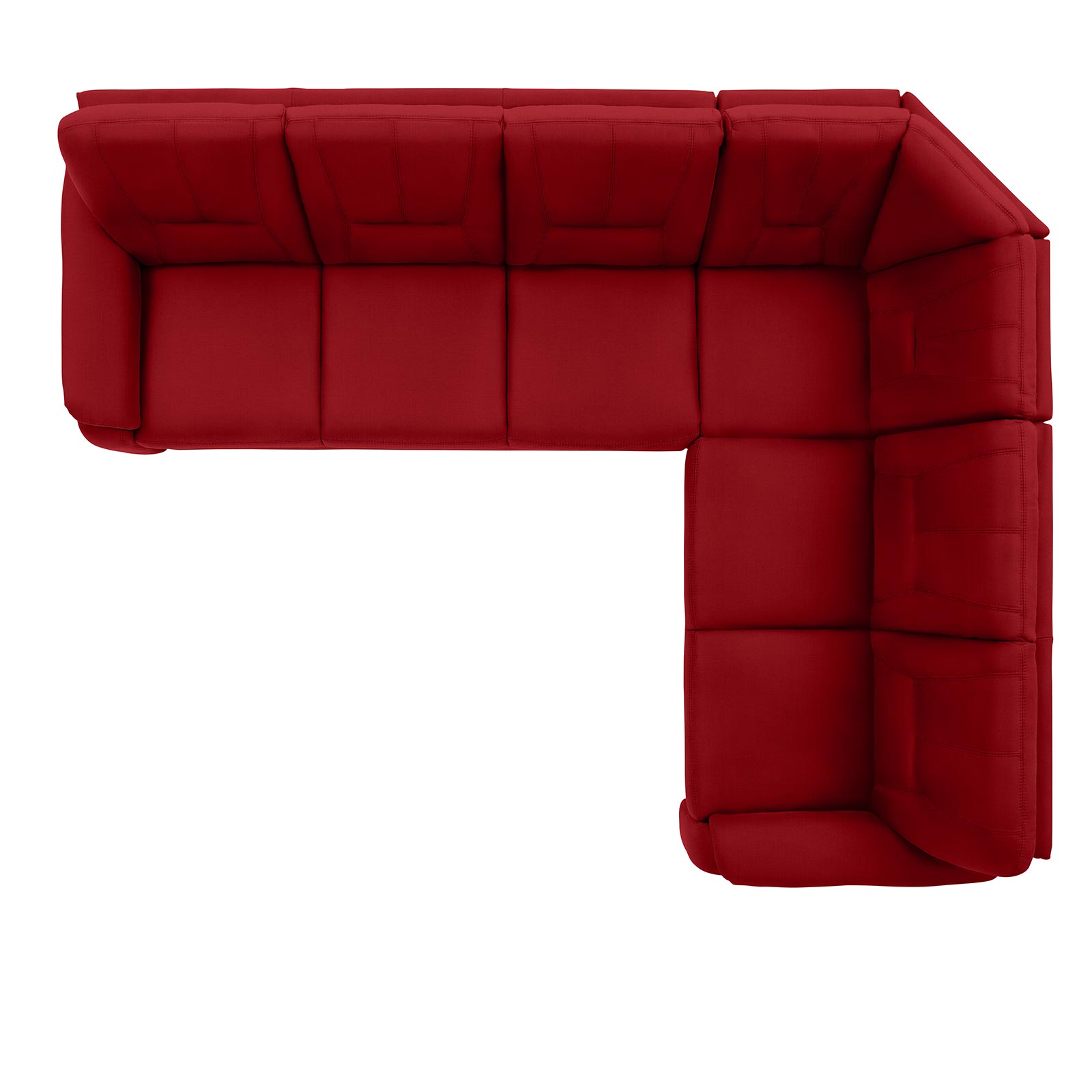polsterpower Ecksofa - Miro bordeaux - Basismodell - rechts