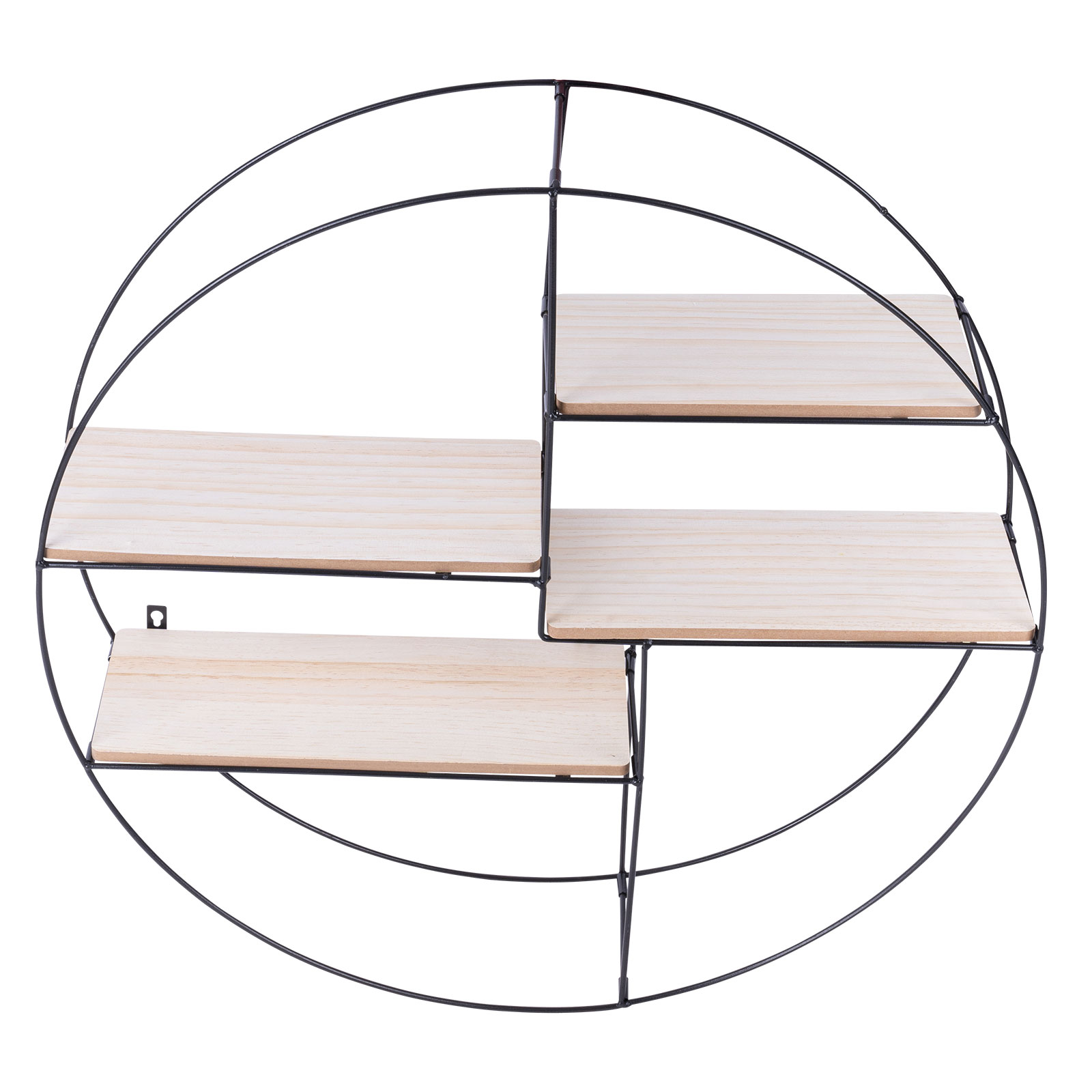 Wandregal - schwarz-natur - 70 cm
