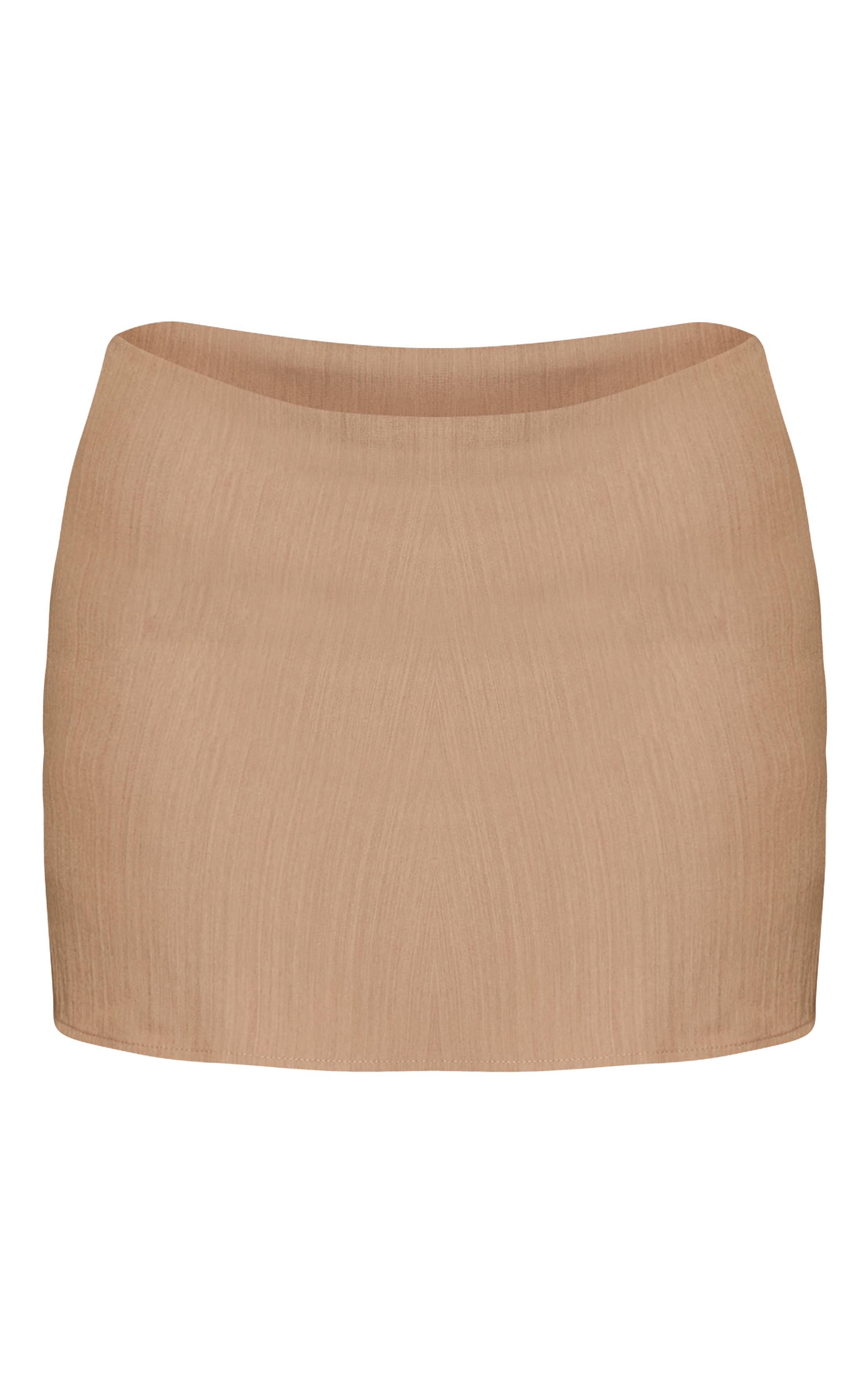 Taupe Ensemble Jupe Mini Ajustée