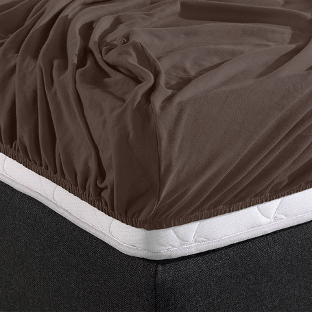 HC Dubbel Jersey Hoeslaken - Deep Taupe