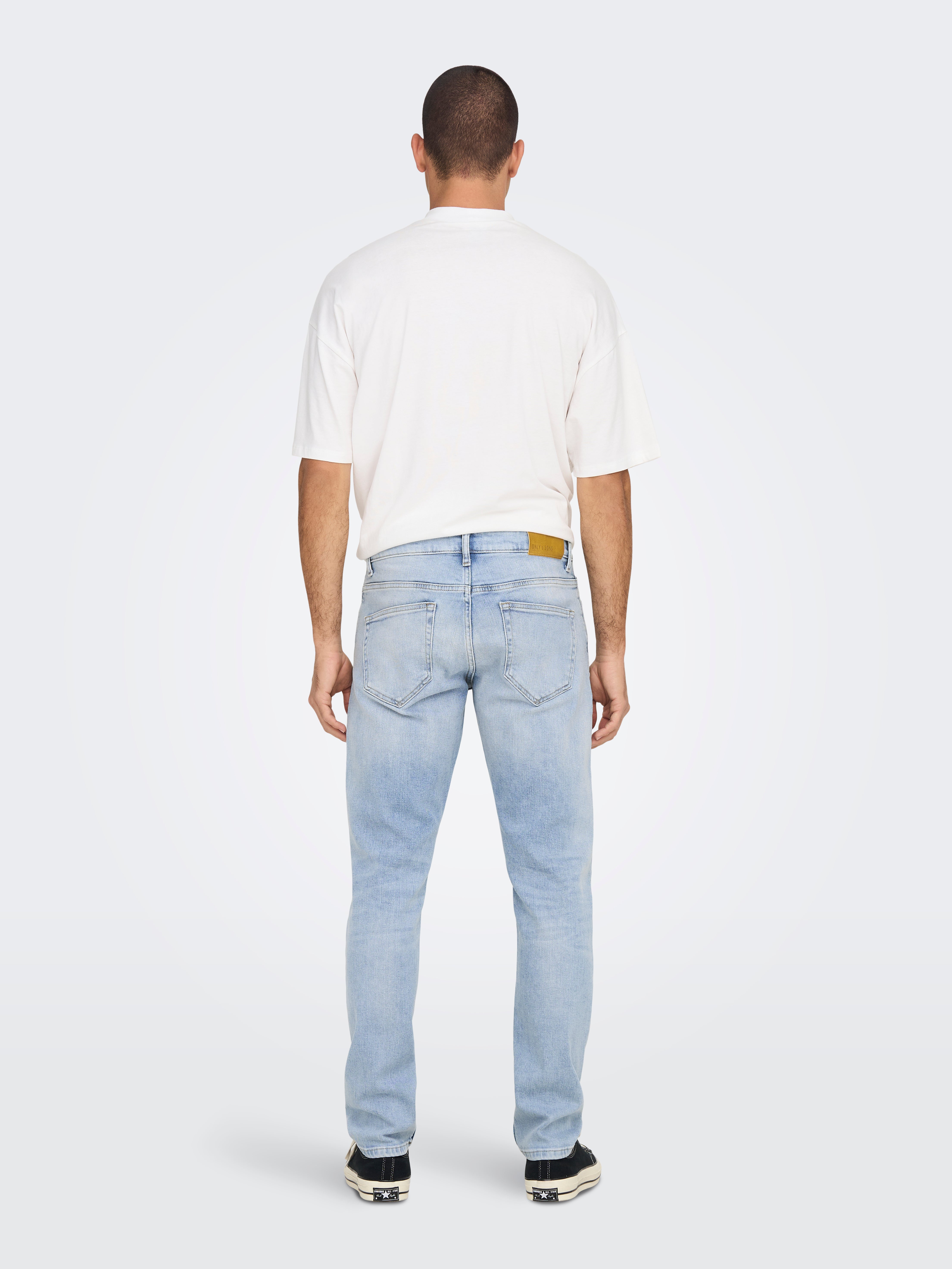 ONSWEFT Mittlere Taille Normal geschnitten Jeans Light Blue Denim