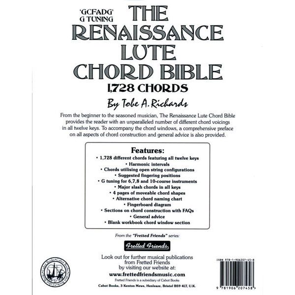Cabot Books Publishing Renaissance Lute Chord Bible