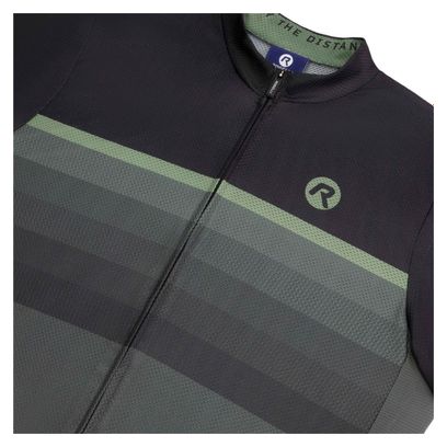 Maillot Manches Courtes Velo Rogelli Hero II - Homme - Vert/Noir