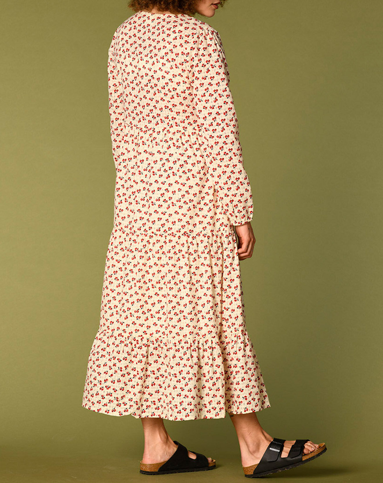 Harris Wilson Robe Laila à fleurs écru/groseille