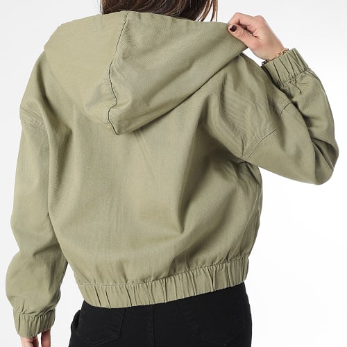 Veste Zippée Capuche Femme Kenzie Vert Kaki