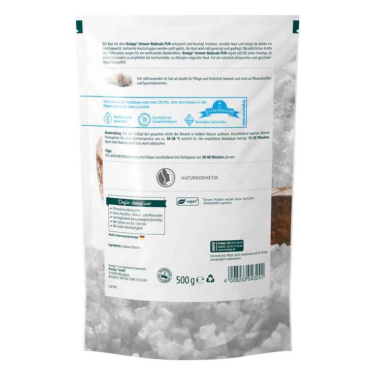 Kneipp Urmeer-Badesalz pur med.Hautpflege, 500 g