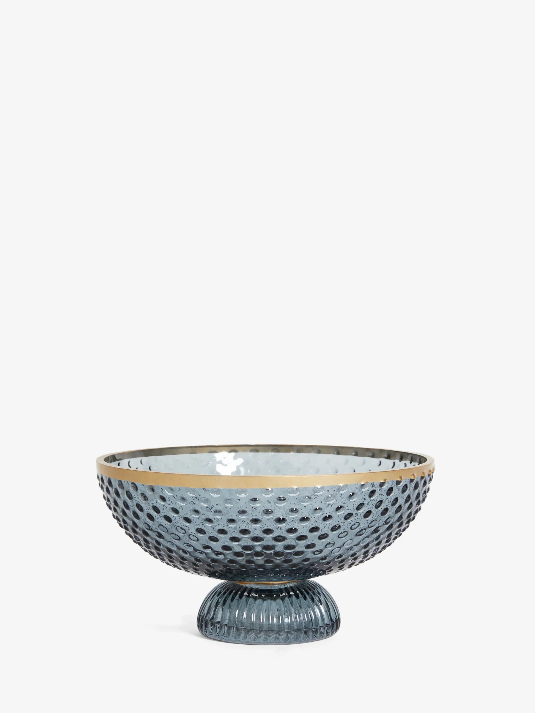 Decoratieve glazen schaal met ribbels