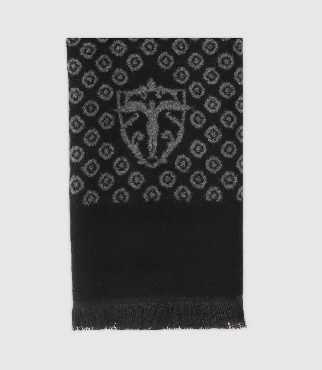 Echarpe à motif noir AFLEUR
