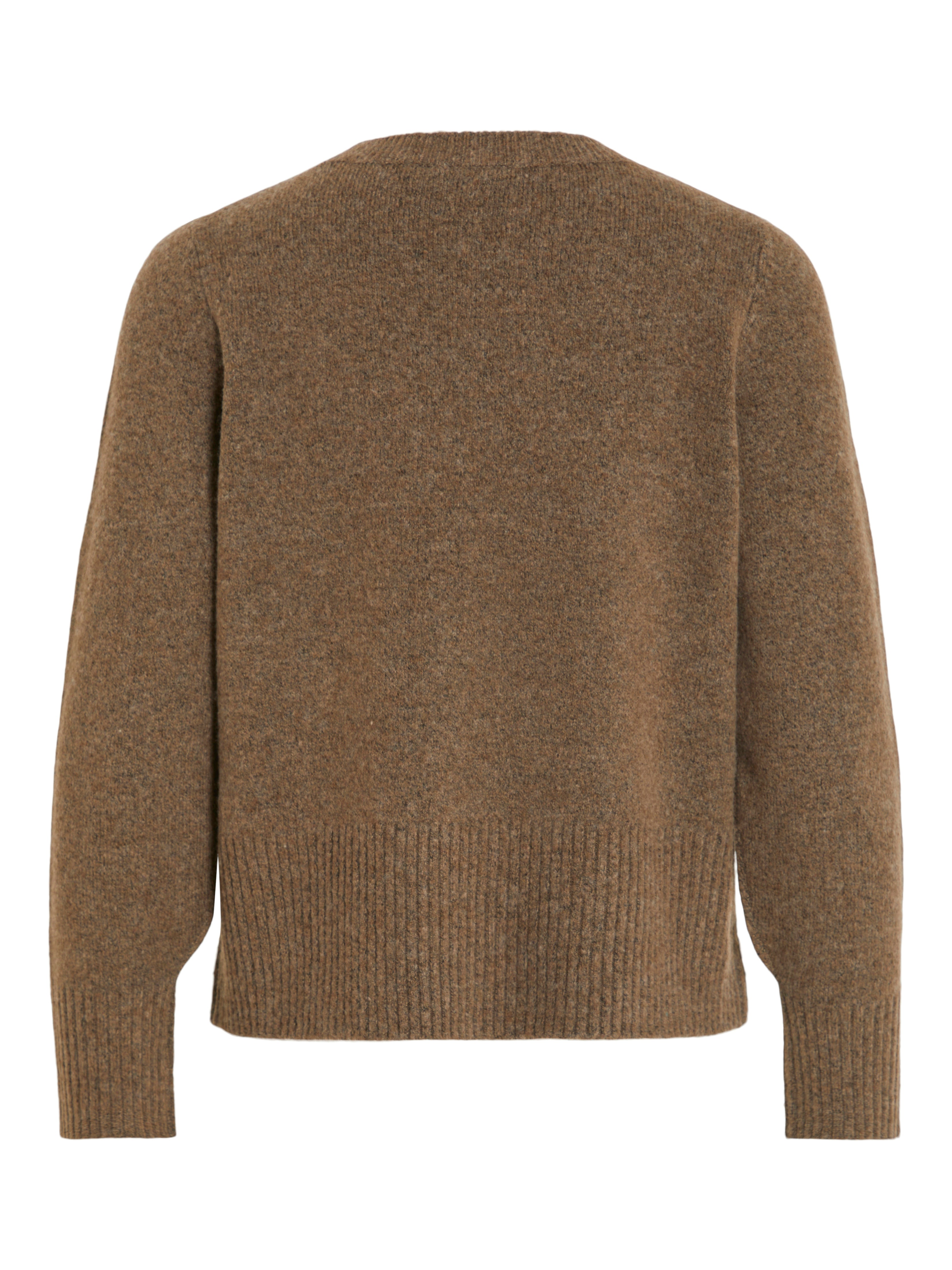 Vila  Viprima L/S O-Neck striktrøje - Fossil