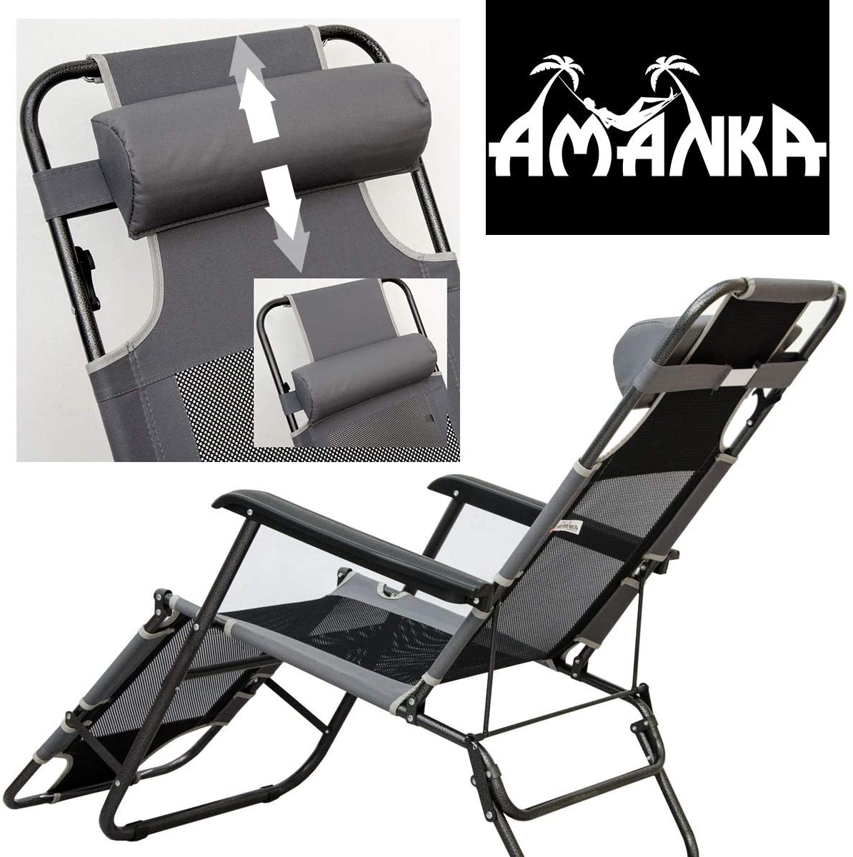 Liegestuhl 178cm Campingliege Sonnenliege Gartenliege Liege Strandliege Stuhl