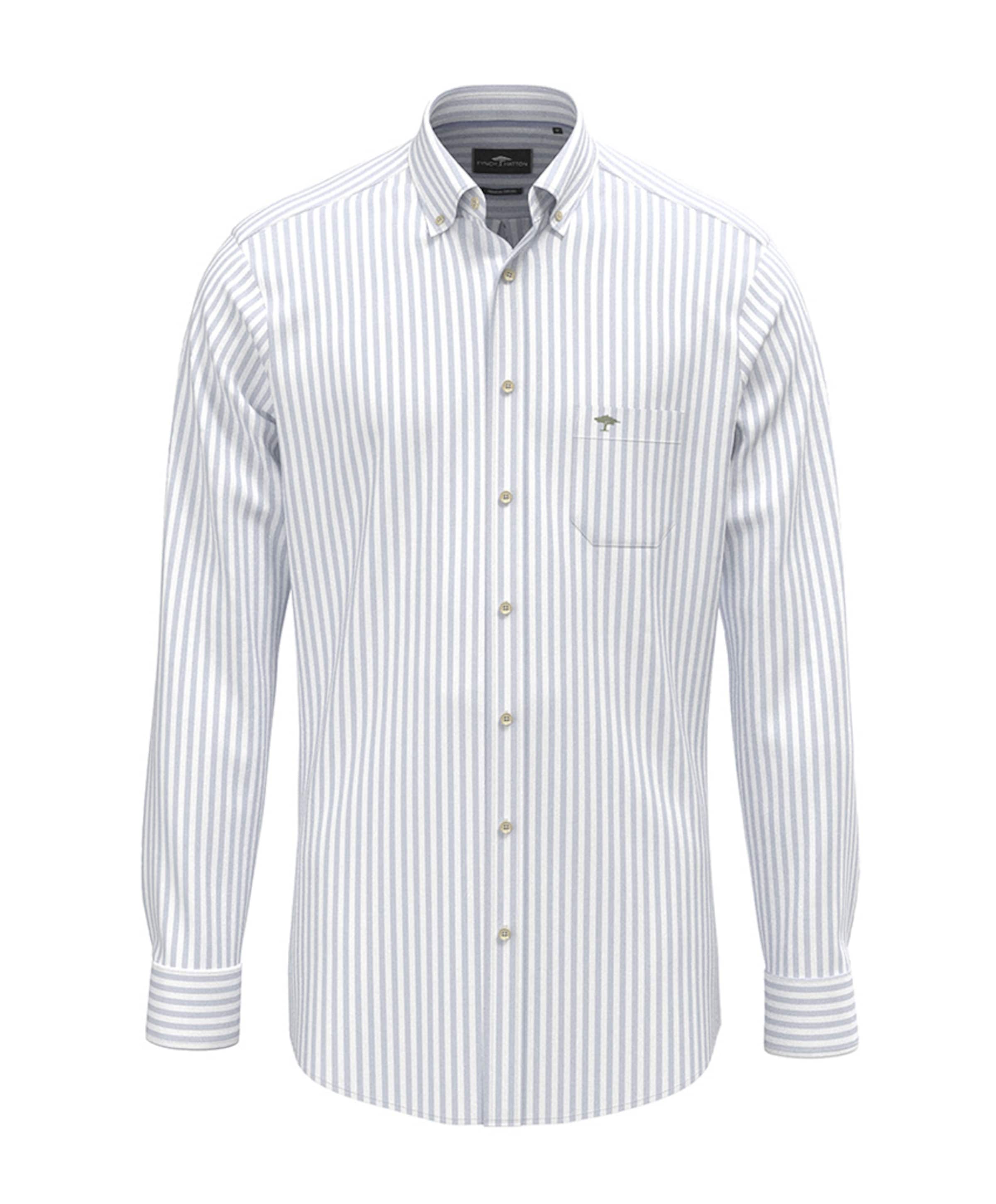 Fynch-Hatton Heren overhemd lange mouw blauw